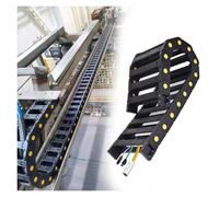 Flexible Nylon Drag Chain with Yellow Points, Detachable Bridge for Cable Protection, H 55MM, 1m/3.3ft Length, 55x250mm (2.16x9.8in) - Durable Wire Management Solution