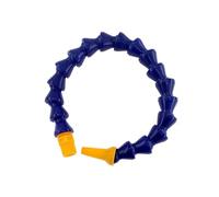 Flexible Oil Coolant Hose 6pcs 300 400 500 600mm Plastic Round Flat Nozzle Adjustable 1/4 3/8 1/2(Round,400MM-THREAD DIA 16MM)