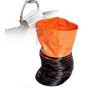 Flexible Orange Ducting Hose w/D-Ring for Utility Blower & Exhaust Fan - 16ft, 25ft, 33ft Options - Heavy-Duty Ventilation, Heating, Cooling, Exhaust (Dia 24")