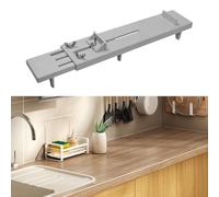 Flexible Over-Sink Whetstone Holder for Sharpening - Retractable Sink Bridge Base Having Non-Slip Grip Fits 37 X 7. Cm Sharpening Stones Pu Plastic (Green/Blue/Grey)(Grey)