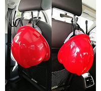 Flexible Over The Seat Hard Hat Rack Holder Hard hat Accessory for Vehicle Truck Car - Adjustable Headrest Hooks - Portable Hard Hat Hanger - 2 Pack - No Hard Hat
