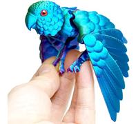 Flexible parrot model made with 3D printing, featuring wings and movable joints; ideal for home office décor, engaging toys for children with autism and ADHD, festival gifts, fidget toys (D4)