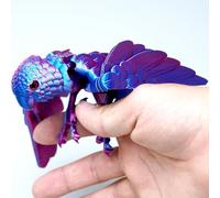 Flexible parrot model made with 3D printing, featuring wings and movable joints; ideal for home office décor, engaging toys for children with autism and ADHD, festival gifts, fidget toys (E5)