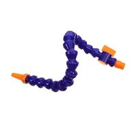 Flexible Plastic Cooling Nozzle with Adjustable Direction for Machine Ways | Blue Reinforced Tube, Replaceable round Tip, Bidirectional Valve, 97g, Suitable for Cnc Machining and Lathe Surfaces