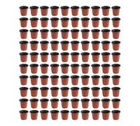 Flexible Plastic Flower Pots, 100 Count for Growing a Variety of Plants, Excellent Drainage Design Supports Vigorous Root Development (100)