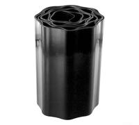 Flexible Plastic Lawn Edging Border Fence for Garden Paths and Flower Beds - 10 cm Height x 9 m Length, Black, Ground-Level Installation, Grass Con(10CM*9M)