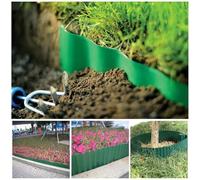 Flexible Plastic Lawn Edging Border for Garden Paths and Flower Beds - 10 cm x 9 m / 15 cm x 9 m / 20 cm x 9 m, Green Landscape for Edge Fence(10CMX9M)