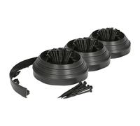 Flexible Plastic Lawn & Path Edging - 30m x 4cm Harbour Housewares Black One Size
