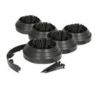 Flexible Plastic Lawn & Path Edging - 50m x 4cm Harbour Housewares Black One Size
