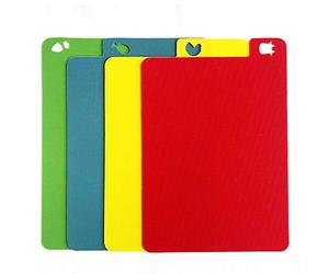 Flexible PlastiChopping Board Set - Colour Coded | Cutting Boards Constructed from Polypropylene | Colour Coded Chopping Boards to Avoid Cross-Contamination | from Jean-Patrique
