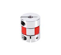 Flexible Plum Shaft Coupling 6.35x10mm | Stops Motor Stress & Vibration | CNC Stepper Encoder Coupler for Automation | Aluminum Alloy, No Lube