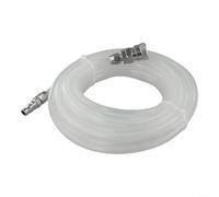 Flexible pneumatic pipe air tube hose with connector, engineered to support high pressure pneumatic tool and compressor operations (10m White)