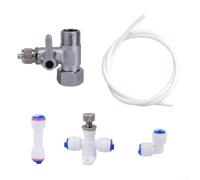 Flexible Polyethylene Pipe 15M NSF Certified with Ball Valve and Tube for Reverse Osmosis System and Humidifier(15m Tube Set)