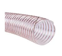 Flexible Polyurethane Ducting Hose Transparent PU Tube Static Dissipative Polyurethane Hose dust Suction Vacuum Fume Flexible Tube- Clear Dia.25-200mm *1M(ID70X0.63mm)