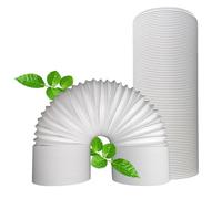 Flexible Portable Air Conditioner Hose 10ft - Retractable Exhaust Duct with Counter-Clockwise Thread for Mobile HVAC, 5" & 6" Dryer Fans, Ventilation Solutions