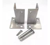 Flexible Post Base for Wood to Concrete, Sturdy Stainless Bracket Anchor for Mailbox and Patio Fence, Protects Deck Railing from Lawnmower Damage