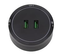 Flexible Power Track Socket with USB Ports, 250V/5V Safe Slide Outlet Adapter for Kitchen Cabinets Home Offices, ABS Fireproof Material