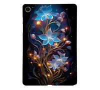 Flexible Protective Sleeve for Lenovo Tab P11 Pro Gen 2 11.2 TB-132FU/TB-138FC Blue Flower Light Pattern, Non-Slip Grip, Anti-Yellowing TPU Material, Easy Install, Ultra Thin Edge-to-Edge Coverage