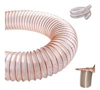 Flexible PU Dust Collection Hose Transparent Duct Hose 2.5in 4in 8in 10in | Heavy Duty Flexible Collector Hose Lawn Vacuum Hose, Carbon Steel Wire, PU Durable Type(1m/3.28ft,180mm-7.1in)