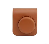 Flexible PU Leather Case for for Instax Mini 41 with Detachable Flap and Back Pocket for Easy Film Storage (Brown)