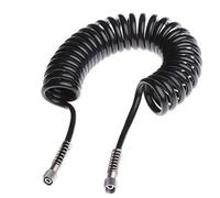 Flexible PU Recoil Air Hose Spring Tube Air Compressor Hose for Compressor Air Tool Replacement Part Recoil Air Hose with Bend Restrictors Air Compressor Accessories