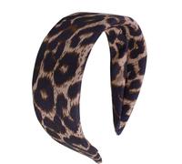 Flexible Published Elastic Headpiece Soft Substance Wide Hair Band for Various Hairstyles Modern Margay Print Hairband