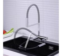 Flexible Pull-Down Kitchen Faucet with Spray Head Adjuble Sink Tap Modern Design Easy Inllat inless Steel Perfect for Home and Commercial Use