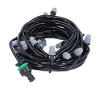 Flexible PVC ABS Irrigation Pipe System Kit, 15m with 20 Micro Misting Nozzles for Garden, Greenhouse, Lawn Atomizing Spray Watering & Drip Irrigation