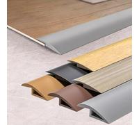 Flexible PVC Floor Transition Strip, Carpet Edge Protector and Threshold Reducer, Fits Height Under 10mm, Adhesive Door Strip for Laminate Wood, Doorways, Tile(Light Brown,12mm x 3.3ft)