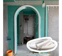 Flexible PVC Molding Trim Paintable, 3/8" - 1 5/8" Wide Cuttable Arch Wainscoting Panel Board, Lightweight Decorative Doorway Arch Kit(W4cm(1 5/8"),7m(23ft))