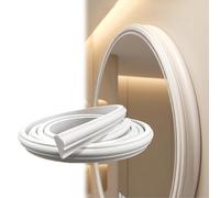 Flexible PVC Molding Trim, Seamless Curved Wall Trim for DIY Projects, Lightweight Half Circle Decoration Strip, 1.6cm Width, 2m Length