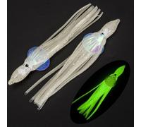 Flexible PVC Octopus Skirt Lure That Mimics Live Prey for Increased Strikes from Hungry Saltwater Fish in Any Season (5cm White)