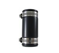 Flexible PVC Pipe Coupling, 1.25" Rubber Straight-Tube Flexible Connector, with 2Pcs Stainless Steel Clamps, for Pipe Size 32-40mm