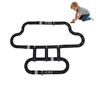 Flexible PVC Road Puzzle Track Pieces,Flexible Expressway Circuit Set Toy,Waterproof Indestructible Modular Puzzle Car Highway Tracks for Kids, Gift for Outdoor Indoor
