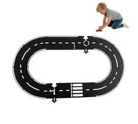 Flexible PVC Road Puzzle Track Pieces,Flexible Expressway Circuit Set Toy,Waterproof Indestructible Modular Puzzle Car Highway Tracks for Kids, Gift for Outdoor Indoor