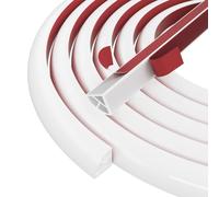 Flexible Quarter Round Molding Bendable Molding Trim,Peel and Stick Silicone Rubber Edge Trim for Floor,Tub,Cabinet,Flexible Molding Around Curved Stairs,Columns and Walls-118” L x 0.6” W x 0.6” H