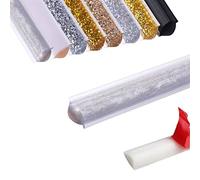 Flexible Quarter Round Molding Trim 16.4ft Self-Adhesive PVC Caulk and Trim Strips Floor Edges and Tile Edge, Waterproof Caulk Strip for Wall, Ceiling, Countertop, Cabinate ( Color : Silver Grey )