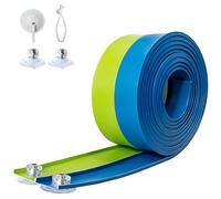 Flexible Race Car Track 4.5m Starter Set with Suction Cups Compatible with Hot Wheels and Diecast 1/64th Car for Ages 3 & Up Classic Double Track Long Rolls Up Portable Racetrack (Blue-Green)