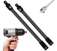Flexible Ratchet Extender, 2 Long Reach Folding Hand Tools 360 Degree Swivel Drill Bit for Automotive Repair, Narrow Spaces, Plumbing, Furniture Assembly, G