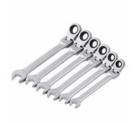 Flexible Ratchet Spanner Set,6 Piece 8-13mm Flexible Head Ratchet Wrench Combination Ratcheting Socket Spanner Nut Tool Kit for Car Repair Hand Tools
