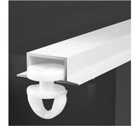 Flexible Recessed Ceiling Curtain Track White Sliding Rails with Pulleys for Classroom Office Shopping Mall 2m/6.5ft Length Easy Installation Durable Design