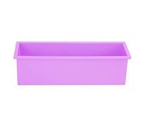 Flexible Rectangular Soap Silicone Mold, 1200ML Silicone Soap Mold Silicone Loaf Mold Flexible Rectangle Soap Mold DIY Mould Making Box for Baking DIY Crafts Soap Making (Purple)