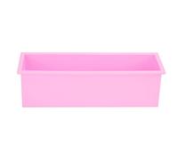 Flexible Rectangular Soap Silicone Mold, 1200ML Silicone Soap Mold Silicone Loaf Mold Flexible Rectangle Soap Mold DIY Mould Making Box for Baking DIY Crafts Soap Making (Pink)