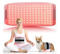 Flexible Red Light Therapy Belt for Wiast 660nm 850nm | TriChip LED Tech Skin-Safe Fabric Rechargeable Remote Control Muscle Pain Relief Adjustable Strap Ultra Soft