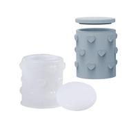 Flexible Resin Heart Embossed Case Silicone Moulds For Creating Individualized Storage Jars And Decorative Holders Heart Relief Mold