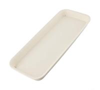 Flexible Resin Saucer for Indoor Plants Rectangle Drip Tray for Effective Water Collection and Soil Protection (Beige M)