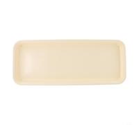 Flexible Resin Saucer for Indoor Plants Rectangle Drip Tray for Effective Water Collection and Soil Protection (Beige L)