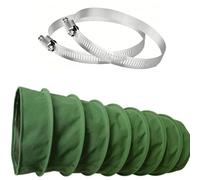 Flexible Retractable Exhaust Ducting Hose, Canvas Steel-Wire Reinforced Vent Tube, Easy Storage Air Hose for Utility Blower and Exhaust Fan Use(L 6m(19.6ft),125mm(4.9"))