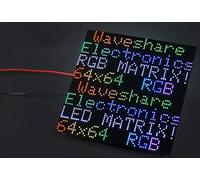 Flexible RGB Full-Color LED Matrix Panel 64x64, 4096 RGB LEDs, 3mm Pitch, Adjustable Brightness Chainable Design, Display Text/Colorful Image/Animation, for Raspberry Pi/Raspberry Pi Pico / ESP32