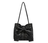Flexible Ribbed Bag with Modifiable Shoulder Strap Large Storage Space Elegant Bow Detail Excellent for Learners Specialists Shoulder Capacious Multiple Pocket Modern Student Soft Large Capacity